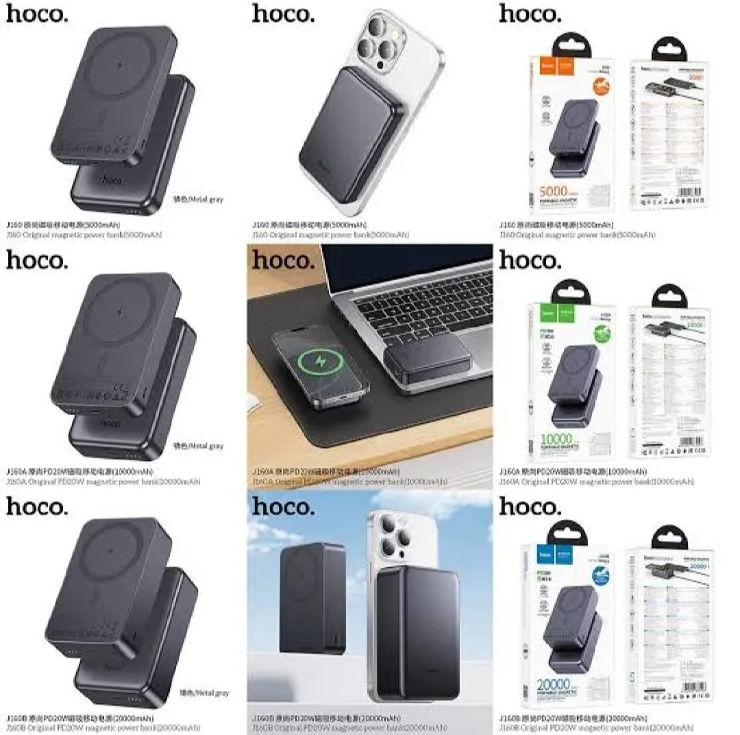 Picture of Hoco J160A 10000mAh PD 20W Magsafe Wireless Power Bank-Black