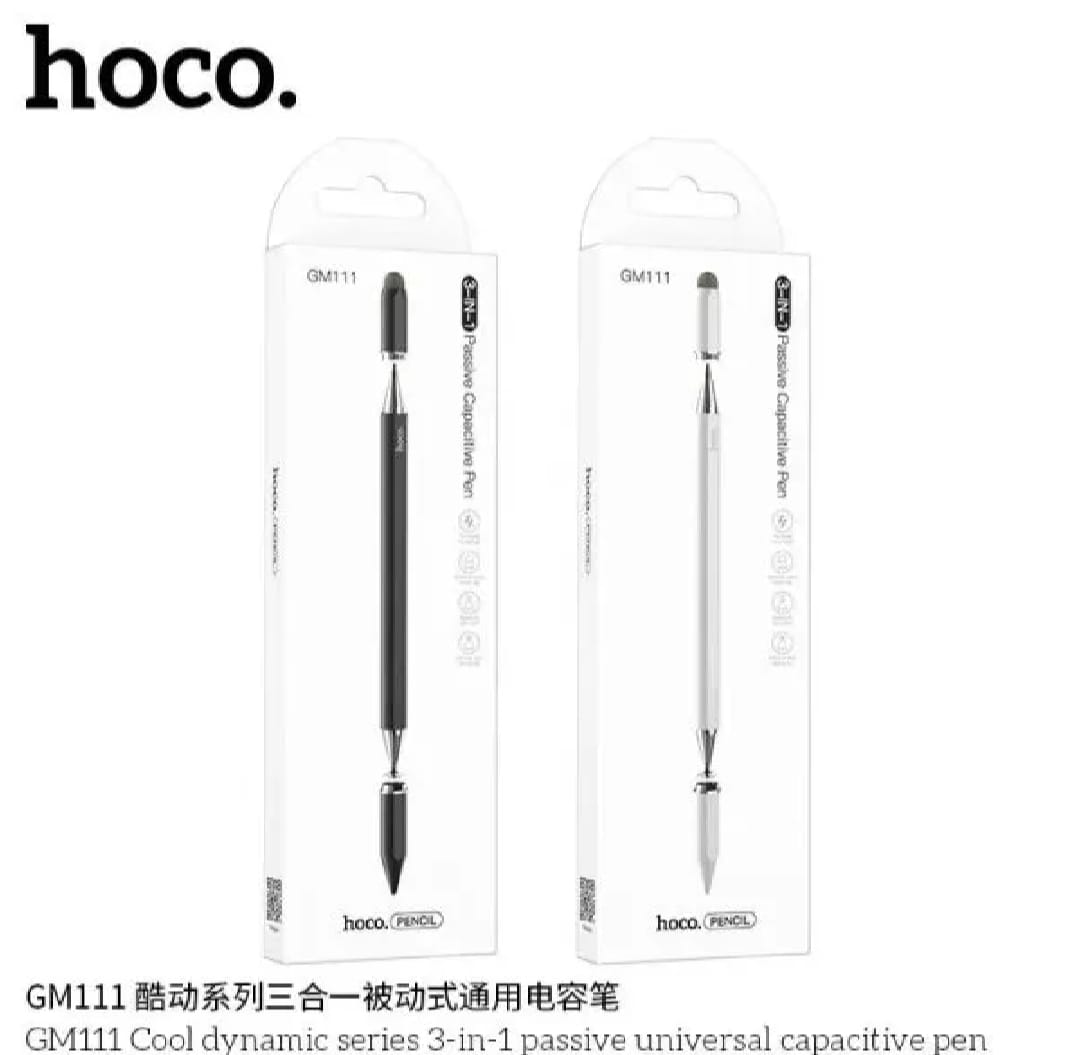 Picture of Hoco GM111 3-IN-1 Passive Capacitive Stylus Pen-Black