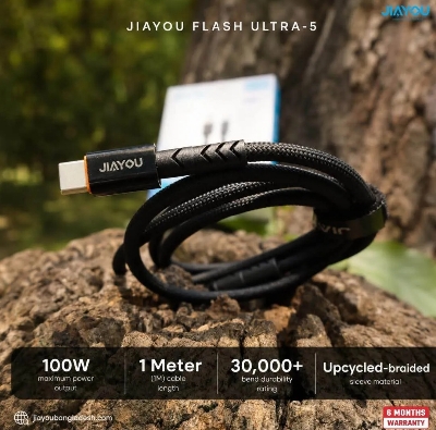 Picture of Jiayou 100W FLASH ULTRA-5 USB to Type-C Cable 1m-Black