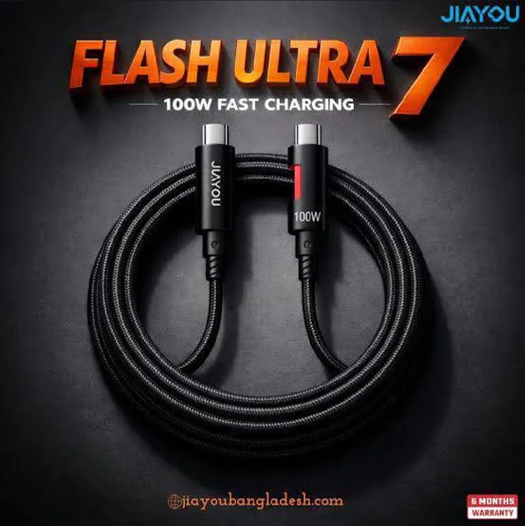 Picture of Jiayou 100W FLASH ULTRA-5 USB to Type-C Cable 1m-Black