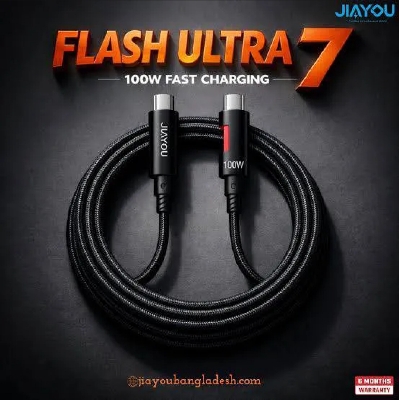 Picture of Jiayou 100W FLASH ULTRA-5 USB to Type-C Cable 1m-Black