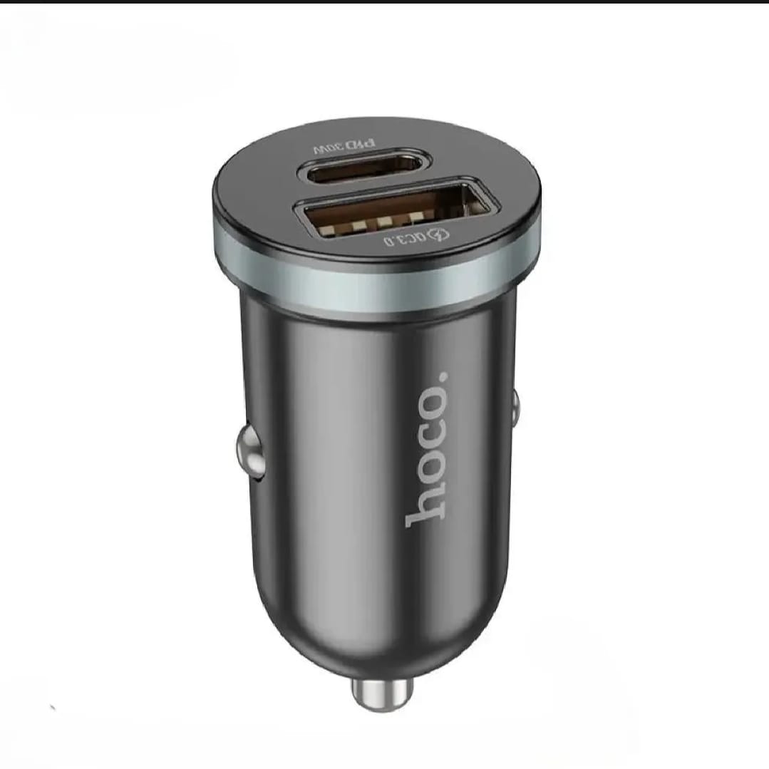 Picture of Hoco DZ19 PD30W+QC3.0 Dual Port Car Charger-Black