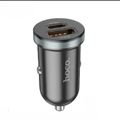 Picture of Hoco DZ19 PD30W+QC3.0 Dual Port Car Charger-Black