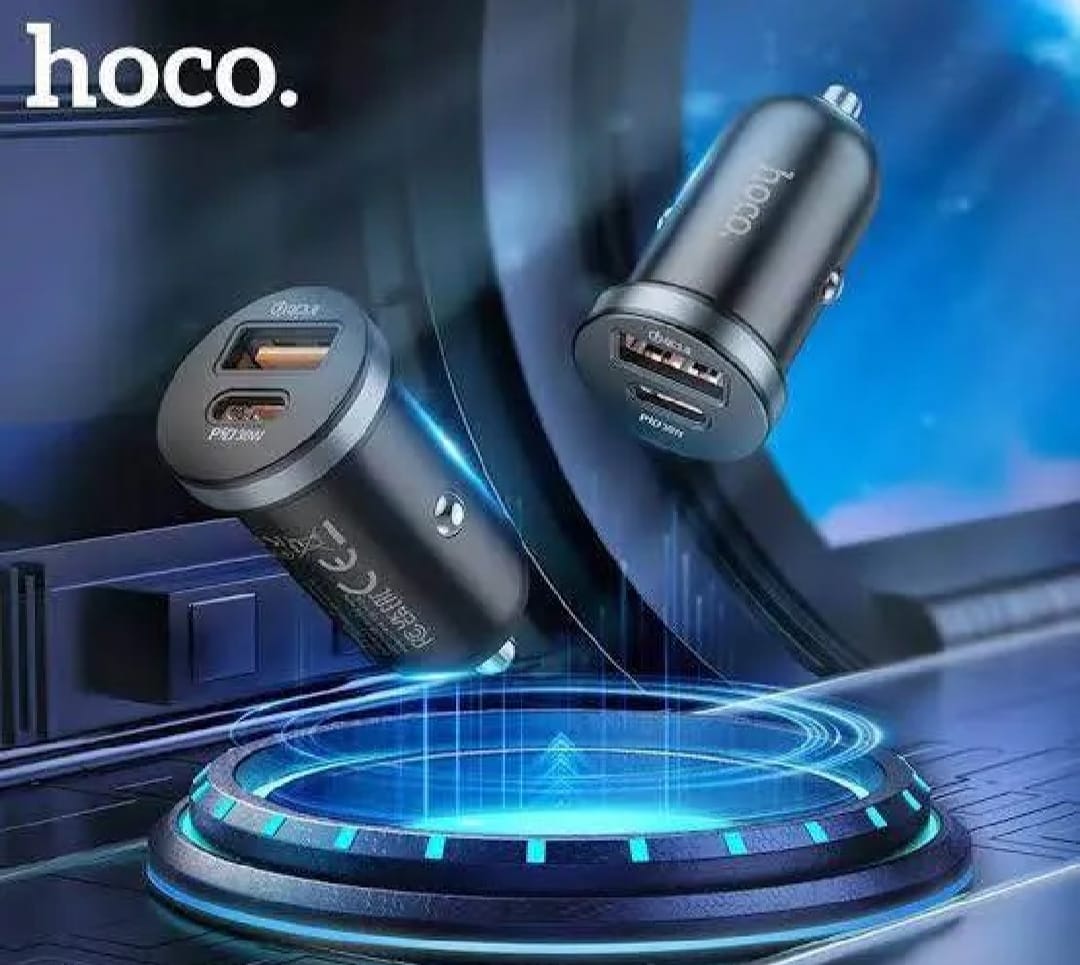 Picture of Hoco DZ19 PD30W+QC3.0 Dual Port Car Charger-Black