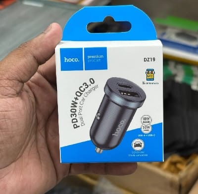 Picture of Hoco DZ19 PD30W+QC3.0 Dual Port Car Charger-Black