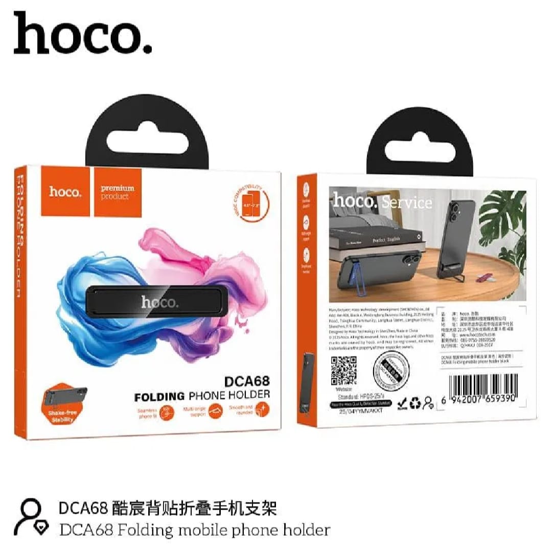 Picture of hoco DCA68 Folding Mobile Phone Holder-Black