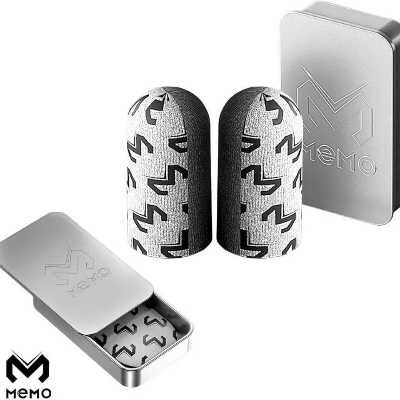 Picture of MEMO FS02 Silver Fiber Gaming Finger Sleeves for Android & iPhone (1 Pair)-Black