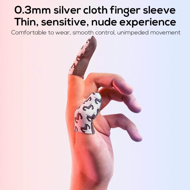 Picture of MEMO FS02 Silver Fiber Gaming Finger Sleeves for Android & iPhone (1 Pair)-Black