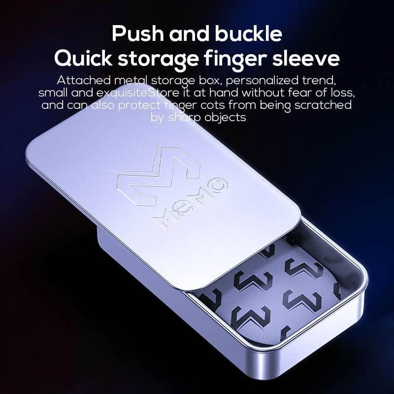 Picture of MEMO FS02 Silver Fiber Gaming Finger Sleeves for Android & iPhone (1 Pair)-Black