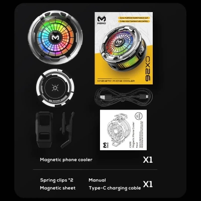 Picture of MEMO CX26 Magnetic 30W High Power Phone Cooler-Black