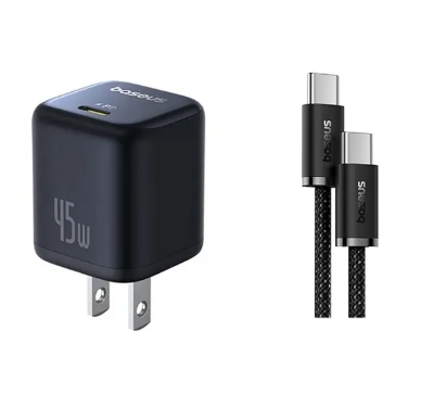 Picture of Baseus Gan6 45W Charger with type c to type c cable 2m-Black