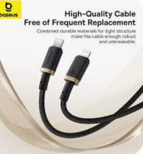 Picture of Baseus Dura 20w Type c to lightning cable 2 meter black-Black