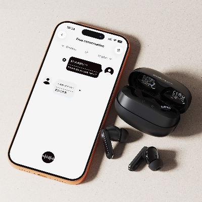 Picture of TWS Earbuds W8 ANC AI Translation-Black