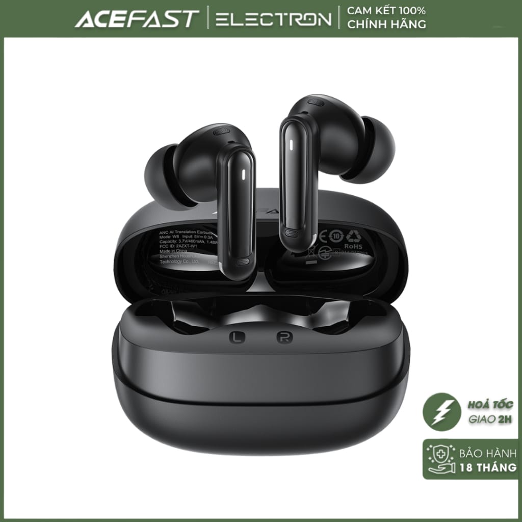 Picture of TWS Earbuds W8 ANC AI Translation-Black
