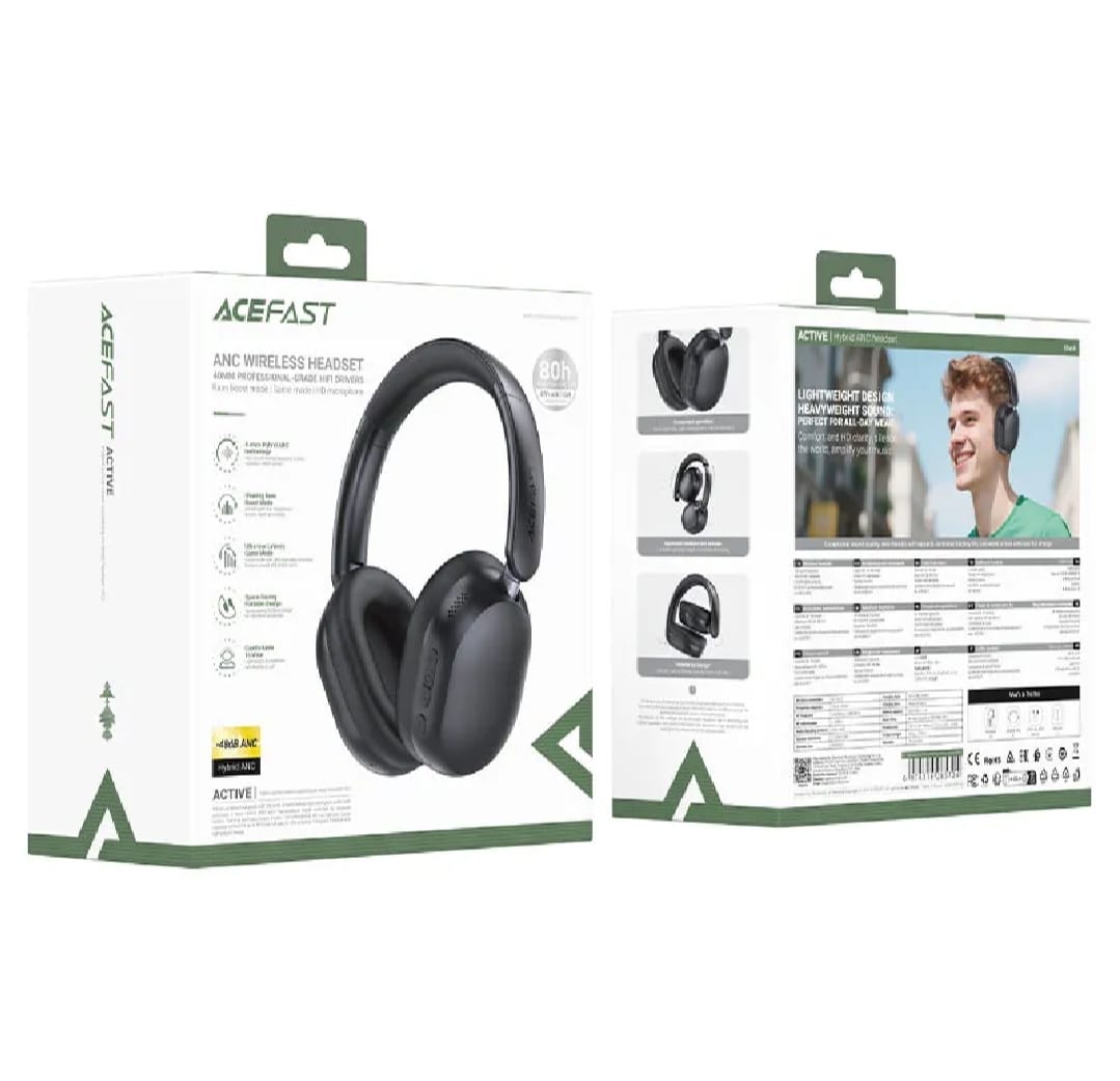 Picture of ACEFAST H12 Wireless Hybrid ANC Headset-Black