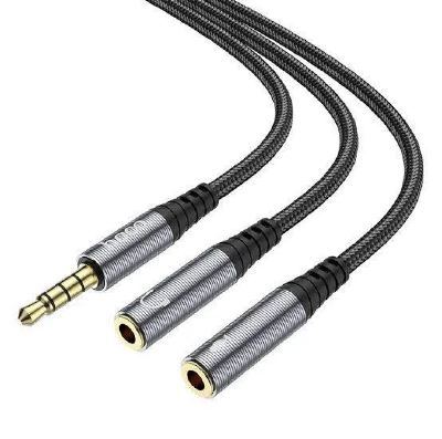 Picture of Hoco UPA21 2 in 1 Audio Adapter Cable For 3.5mm Male to 2 Female