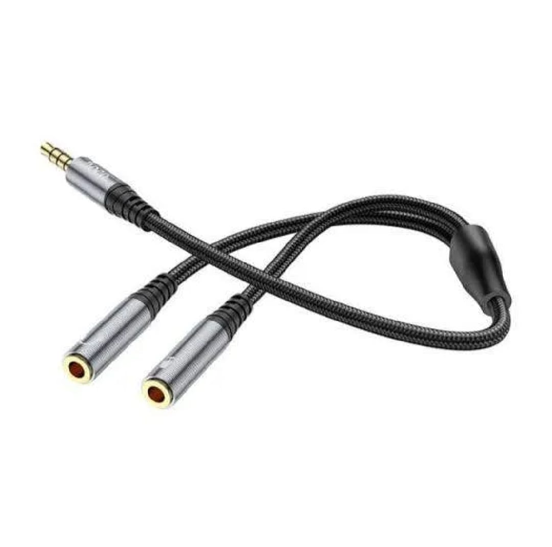 Picture of Hoco UPA21 2 in 1 Audio Adapter Cable For 3.5mm Male to 2 Female