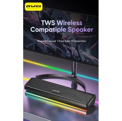 Picture of AWEI KA51 12W TWS Wireless Speaker with RGB Lights & 1800mAh Battery