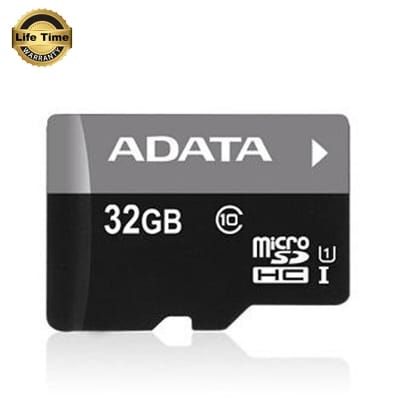 Picture of ADATA 32GB Class 10 microSDHC Card with SD Card with Adapter - Black - 32GB