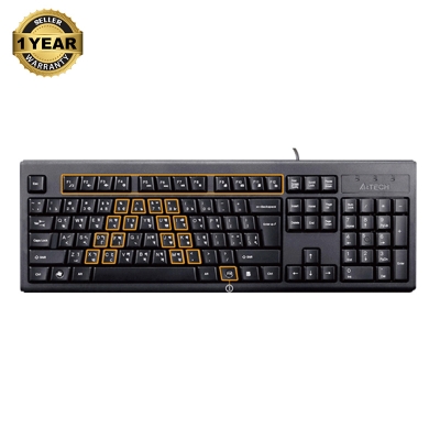 Picture of A4TECH KRS-83 USB FN MULTIMEDIA KEYBOARD WITH BANGLA LAYOUT - Black