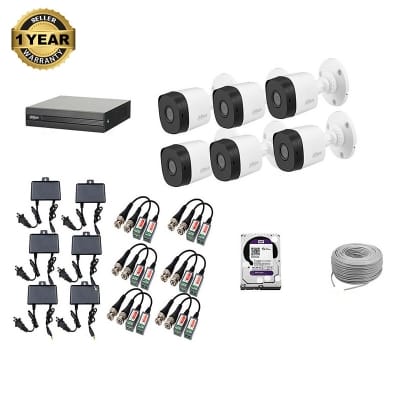 Picture of DAHUA CCTV Camera Package - 6 Piece Camera Packages With All Accessories