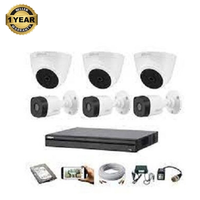 Picture of Dahua CCTV Camera Package, 6 PCS Camera Package 1TB HDD  With All Accessories