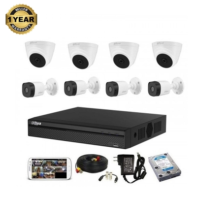 Picture of Dahua CCTV Camera Package, 8 PCS Camera Package With All Accessories