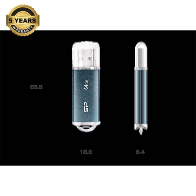 Picture of Silicon Power FLASH DRIVE ALUMINUM SP064GBUF3M01V1B USB 3.1 MARVEL M01 BLUE 64GB - Blue