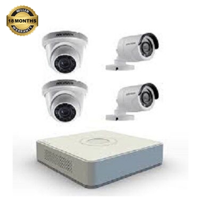 Picture of HIKVISION 2MP 1080P Dom/Bullet Camera DVR 4-Channel Turbo HD DVR (1HDD UP TO 6TB) - 04 pcs