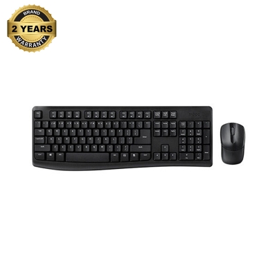 Picture of Rapoo X1800 Pro Black Wireless Keyboard & Mouse Combo with Bangla - Black