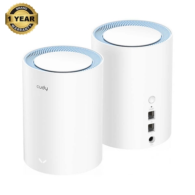 Picture of Cudy M1200 (2-pack) AC1200 Dual Band Whole Home Wi-Fi Mesh System - 867Mbps on 5GHz and 300Mbps on 2.4GHz - MU-MIMO - 2 Internal Antennas - White - White