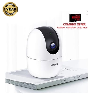 Picture of 64GB Memory Card Package with Dahua Moum Ranger 2 Dahua IPC-A22p WiFi Camera 1080p 2 Way Audio - White - 256GB