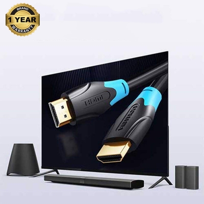 Picture of Vention Flat 15M (Black 4k, Ultral High Speed Male to Male HDMI) HDMI Cable 1-Year warranty - Black