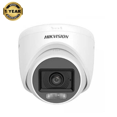 Picture of Hikvision DS-2CE76D0T-LPFS 2MP Dual Light Full Color Audio Fixed Mini Dome Camera 25 m IR distance 2.8 mm, 3.6 mm fixed focal lens 1080p