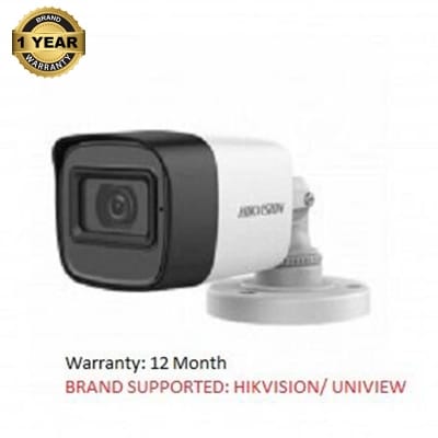 Picture of HikVision DS-2CE16H0T-ITPFS  5 MP Audio  Camara, 25 Meter IR Distance; Lens 3.6 MM, Audio over coaxial cable, built-in mic switchable TVI/AHD/CVI/CVBS