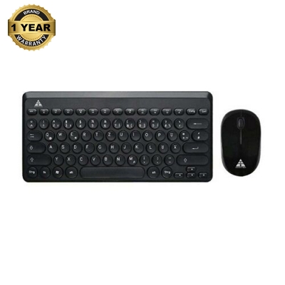 Picture of Golden Field Gf-Km712w Wireless Mini Keyboard Mouse Combo - Black
