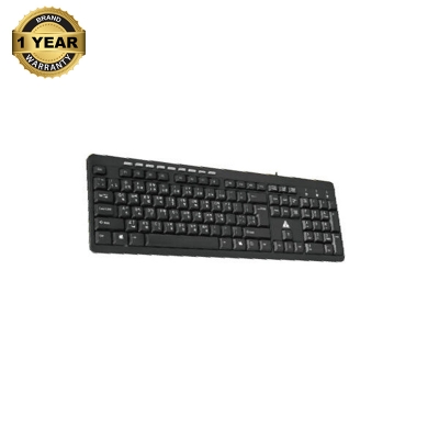 Picture of Golden Field GF-K301 Wired Multimedia Keyboard with Bangla  , 12 Month warranty - Black