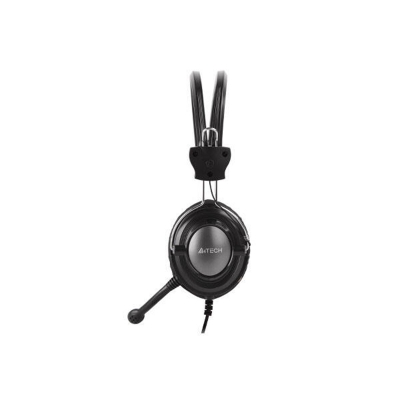 Picture of A4TECH HS-19 Headphone - Stereo Sound - Noise-cancelling Mic - 3.5mm Plug - Black - Black