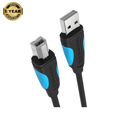 Picture of PRINTER CABLE VENTION VAS-A16-B300 USB2.0 A Male to B Male Print Cable 3M Black - Black