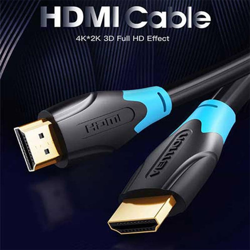 Picture of Vention HDMI to HDMI CABLE  Flat 10M (Black 8k SUPPORTED, Ultral High Speed Male to Male HDMI) HDMI Cable