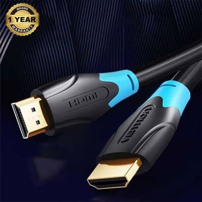 Picture of Vention HDMI to HDMI CABLE ( AACBN) Flat 15M (Black 4k SUPPORTED, Ultral High Speed Male to Male HDMI) HDMI Cable