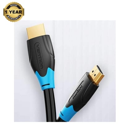 Picture of Vention HDMI to HDMI CABLE ( AACBQ ) Flat 20M (Black 4k SUPPORTED, Ultral High Speed Male to Male HDMI) HDMI Cable