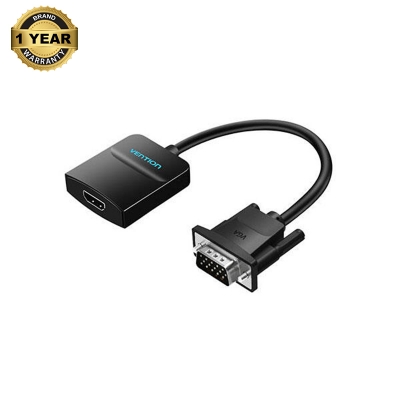 Picture of VENTION ACNBB VGA to HDMI Converter with Female Micro USB and Audio Port - 0.15M - Black