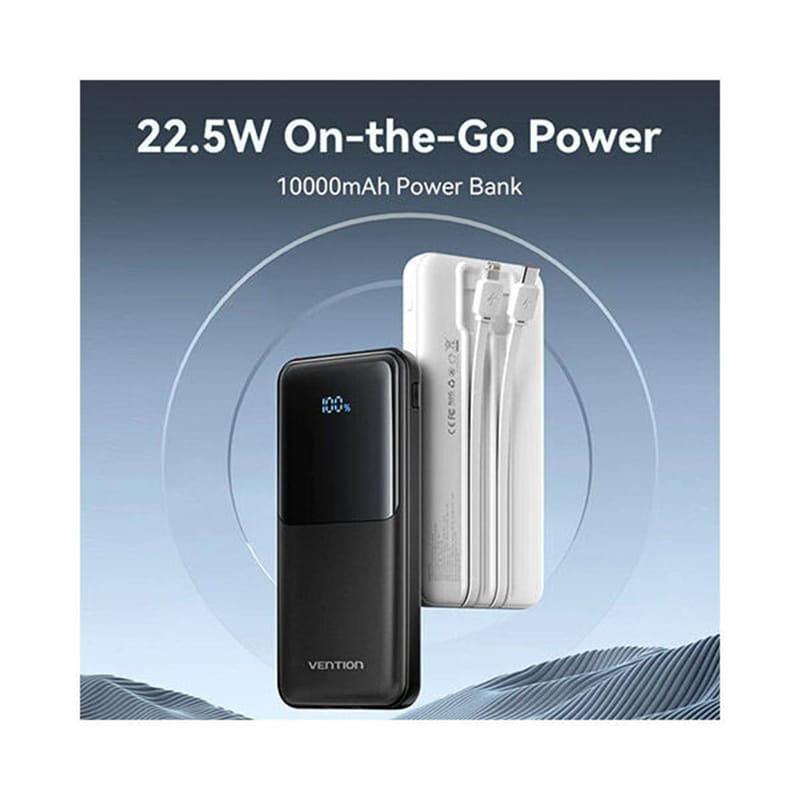 Picture of POWER BANK VENTION FHOB0 10000mAh LED Display Power Bank 12 MONTH WARRANTY - Black