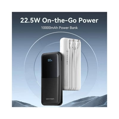 Picture of POWER BANK VENTION FHOB0 10000mAh LED Display Power Bank 12 MONTH WARRANTY - Black