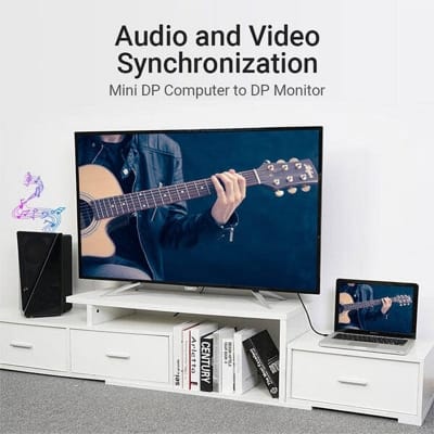 Picture of Vention  Mini Display Port to Display Port Cable - 1.5M  MODEL: HAABG MINI DP TO DP - Black