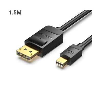 Picture of Vention  Mini Display Port to Display Port Cable - 1.5M  MODEL: HAABG MINI DP TO DP - Black
