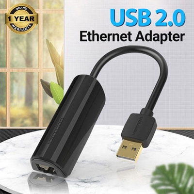 Picture of VENTION USB TO LAN PORT CEGBB USB 2.0 to 100Mbps Ethernet Adapter - 0.15m - Black