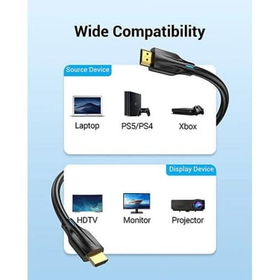 Picture of Vention AANBL 8K HDMI Male to Male Cable - 10M - Black