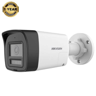 Picture of Hikvision DS-2CE16D0T-LXTS 2MP Two Way Audio & Siren Fixed Mini Outdoor Camera Waterproof